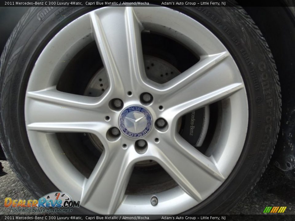 2011 Mercedes-Benz C 300 Luxury 4Matic Capri Blue Metallic / Almond/Mocha Photo #25