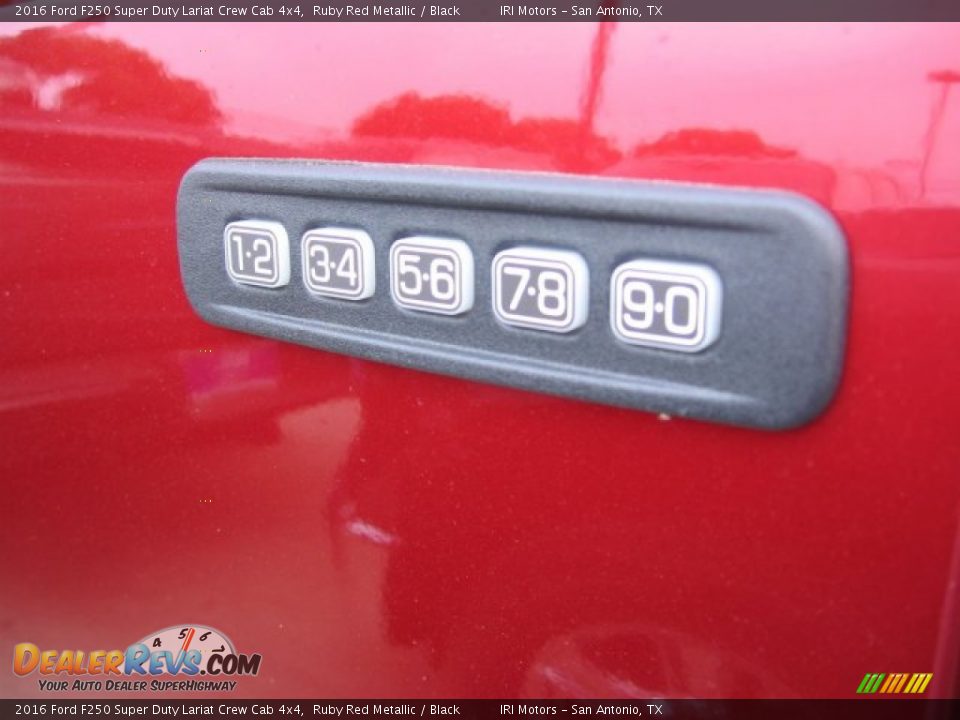2016 Ford F250 Super Duty Lariat Crew Cab 4x4 Ruby Red Metallic / Black Photo #8