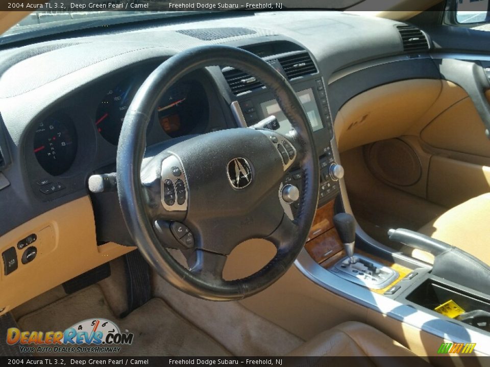 2004 Acura TL 3.2 Deep Green Pearl / Camel Photo #14