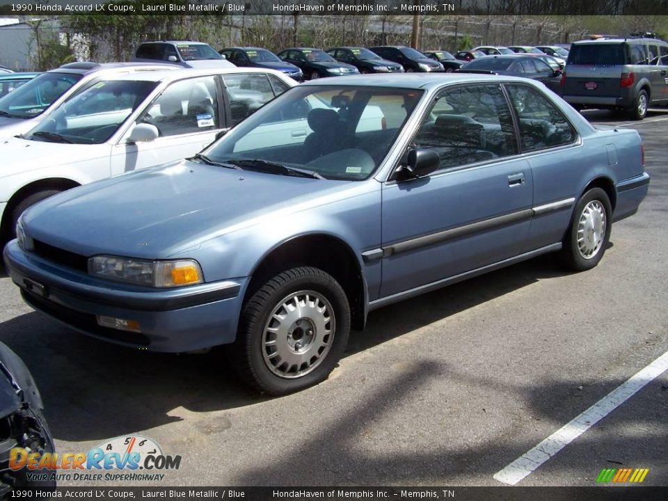 1990 Honda Accord LX Coupe Laurel Blue Metallic / Blue Photo #1