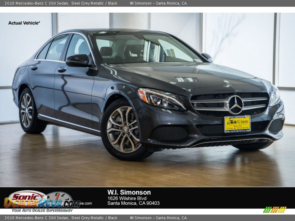 2016 Mercedes-Benz C 300 Sedan Steel Grey Metallic / Black Photo #1