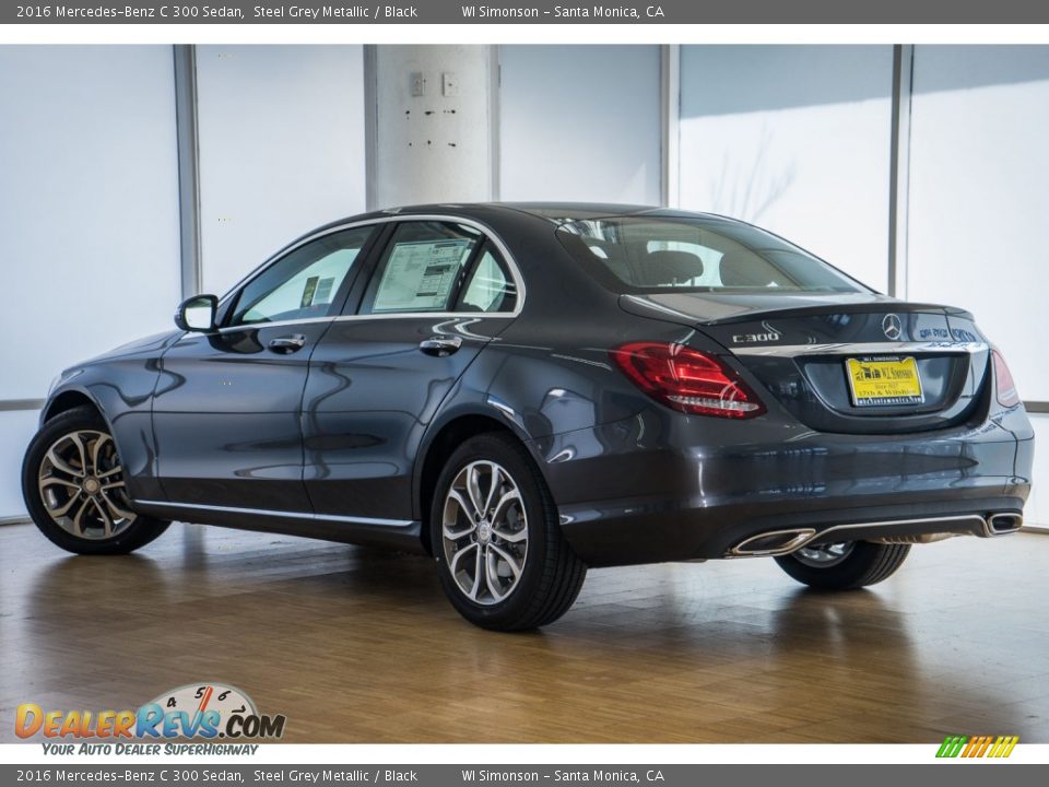 2016 Mercedes-Benz C 300 Sedan Steel Grey Metallic / Black Photo #3