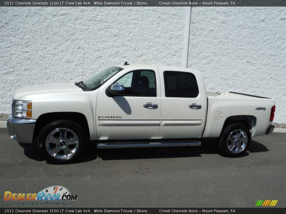 2012 Chevrolet Silverado 1500 LT Crew Cab 4x4 White Diamond Tricoat / Ebony Photo #2