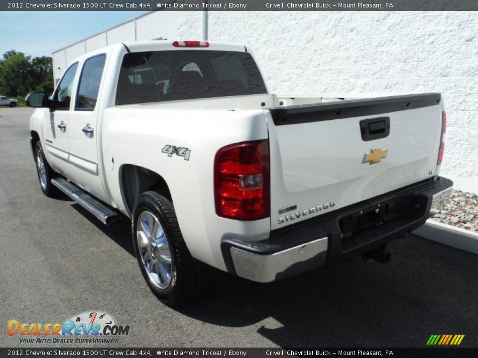 2012 Chevrolet Silverado 1500 LT Crew Cab 4x4 White Diamond Tricoat / Ebony Photo #10