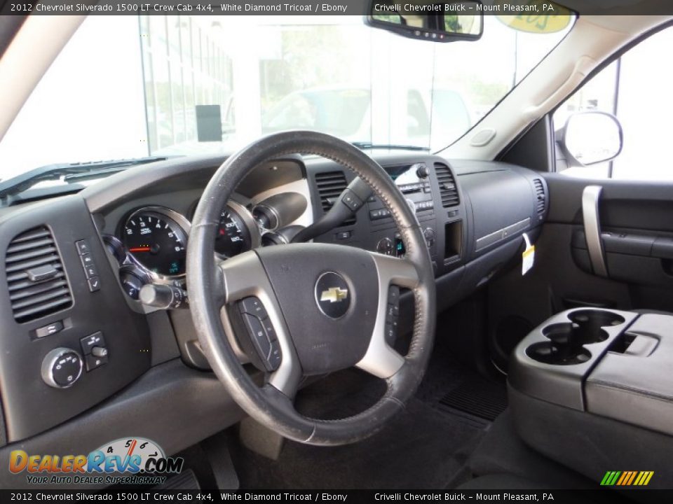 2012 Chevrolet Silverado 1500 LT Crew Cab 4x4 White Diamond Tricoat / Ebony Photo #18