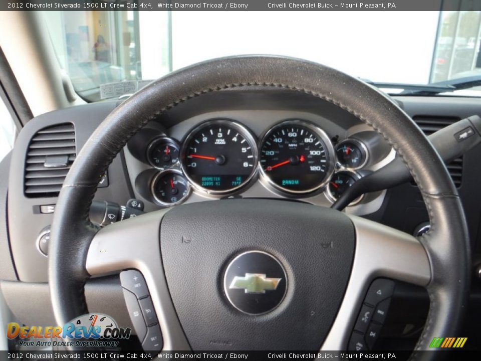 2012 Chevrolet Silverado 1500 LT Crew Cab 4x4 White Diamond Tricoat / Ebony Photo #27