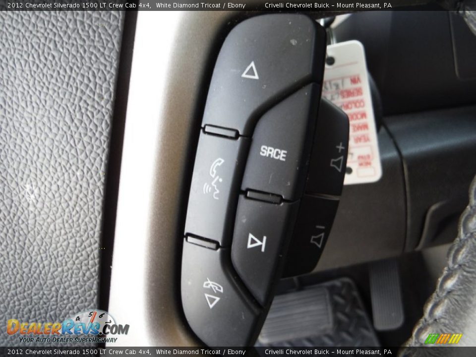 2012 Chevrolet Silverado 1500 LT Crew Cab 4x4 White Diamond Tricoat / Ebony Photo #28