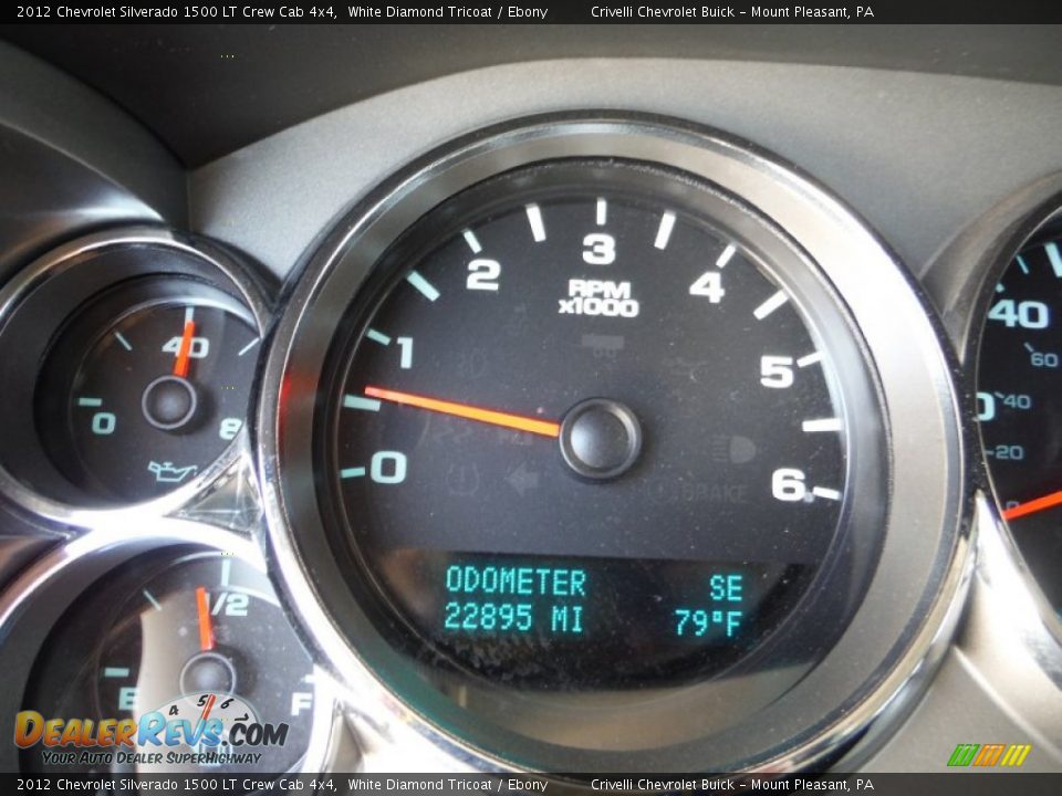 2012 Chevrolet Silverado 1500 LT Crew Cab 4x4 White Diamond Tricoat / Ebony Photo #35