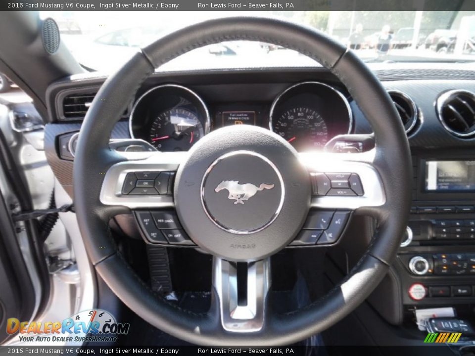 2016 Ford Mustang V6 Coupe Steering Wheel Photo #17