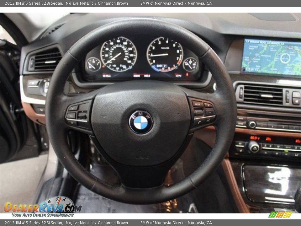 2013 BMW 5 Series 528i Sedan Mojave Metallic / Cinnamon Brown Photo #25