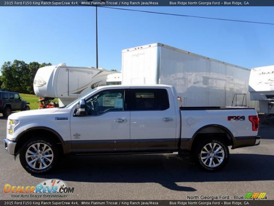 2015 Ford F150 King Ranch SuperCrew 4x4 White Platinum Tricoat / King Ranch Java/Mesa Photo #2