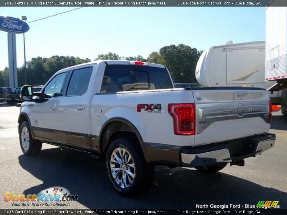 2015 Ford F150 King Ranch SuperCrew 4x4 White Platinum Tricoat / King Ranch Java/Mesa Photo #3
