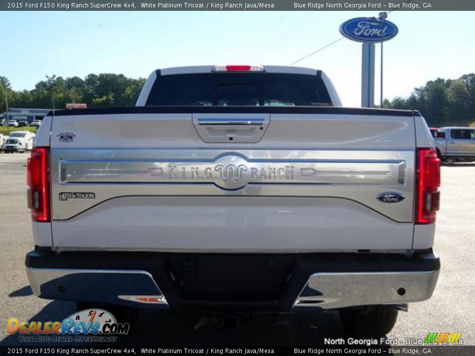 2015 Ford F150 King Ranch SuperCrew 4x4 White Platinum Tricoat / King Ranch Java/Mesa Photo #4