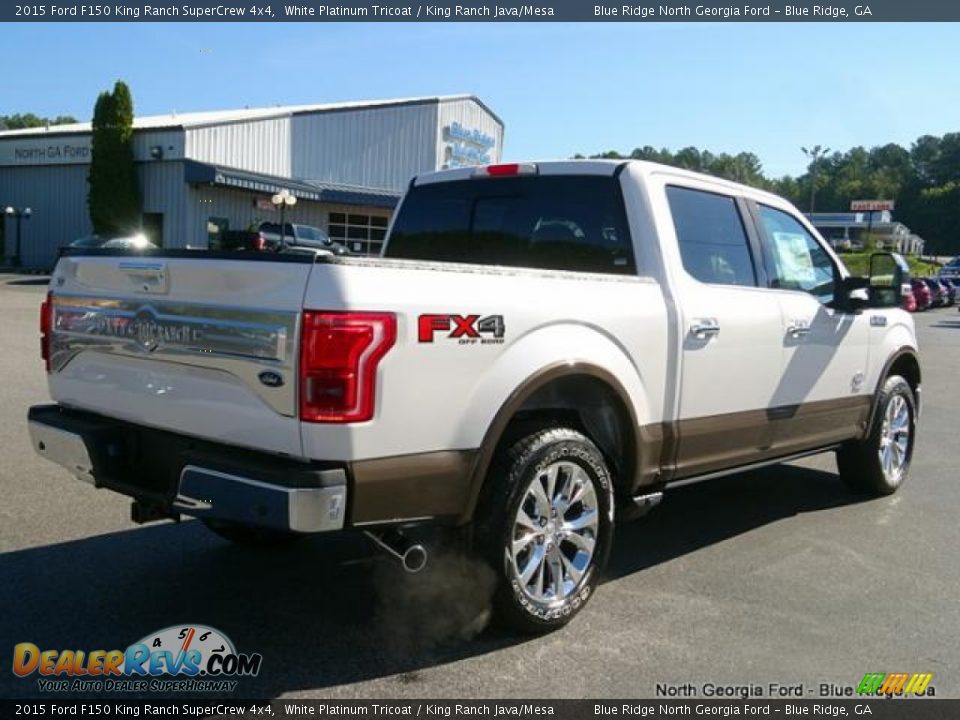 2015 Ford F150 King Ranch SuperCrew 4x4 White Platinum Tricoat / King Ranch Java/Mesa Photo #5