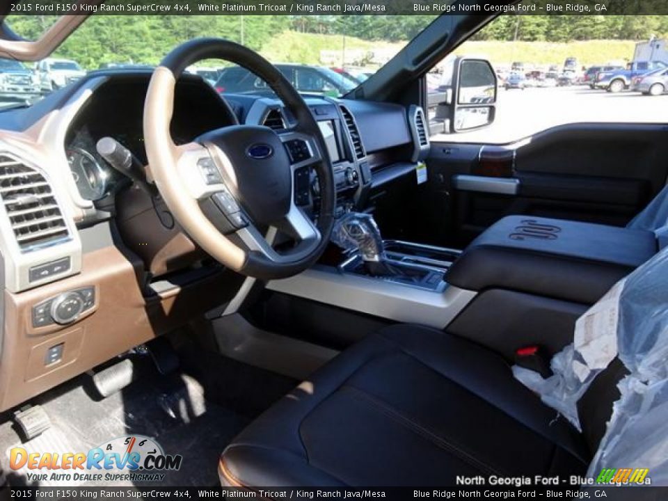 2015 Ford F150 King Ranch SuperCrew 4x4 White Platinum Tricoat / King Ranch Java/Mesa Photo #33