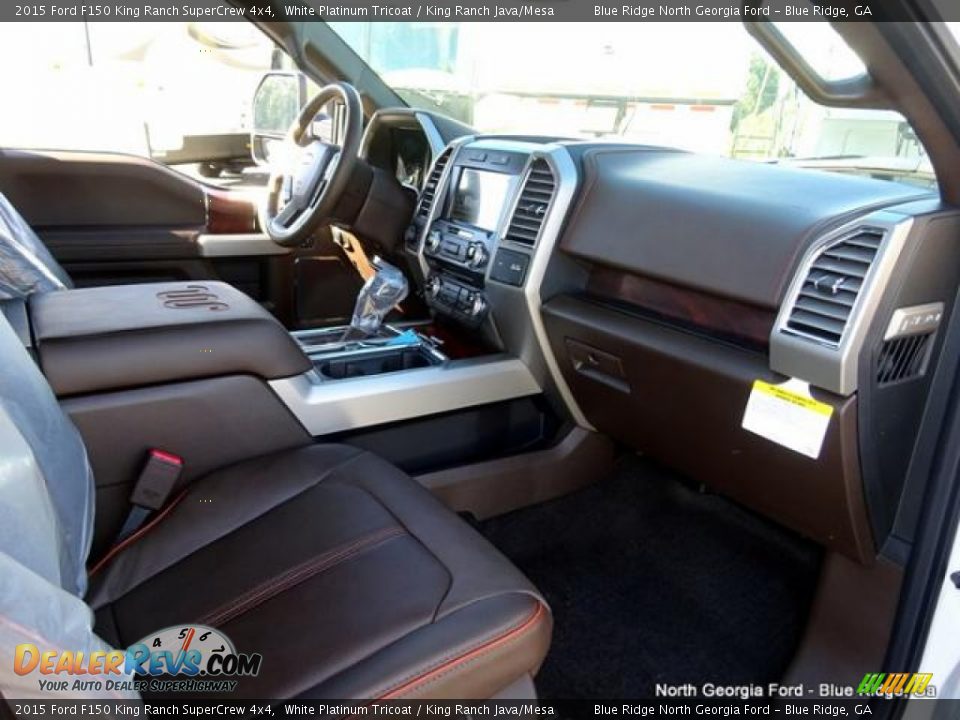 2015 Ford F150 King Ranch SuperCrew 4x4 White Platinum Tricoat / King Ranch Java/Mesa Photo #34