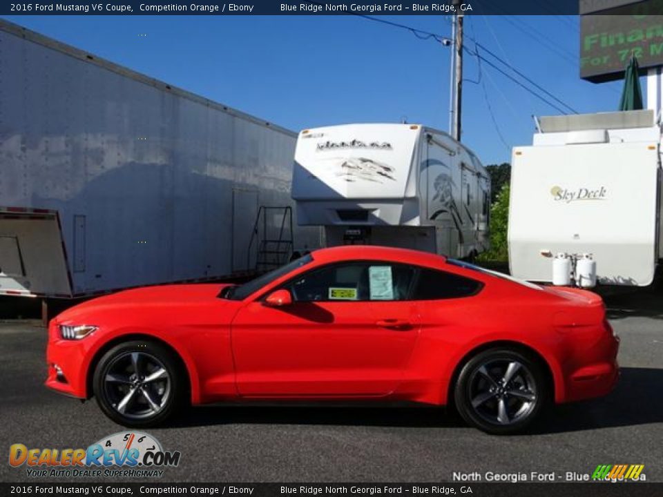 2016 Ford Mustang V6 Coupe Competition Orange / Ebony Photo #2
