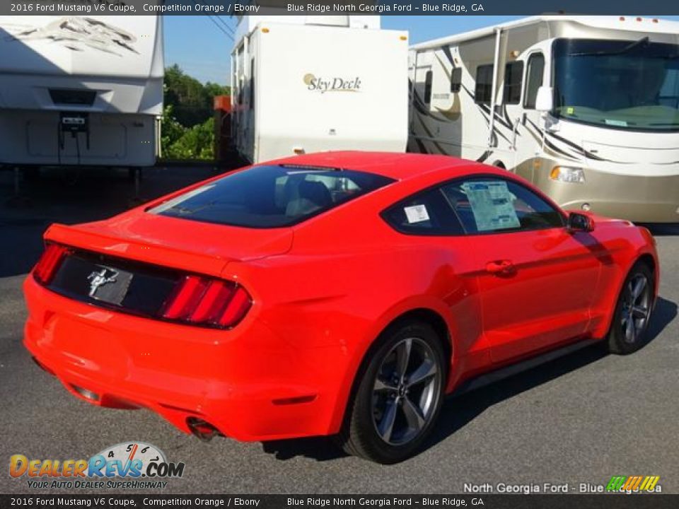 2016 Ford Mustang V6 Coupe Competition Orange / Ebony Photo #5