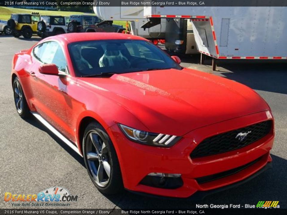 2016 Ford Mustang V6 Coupe Competition Orange / Ebony Photo #7