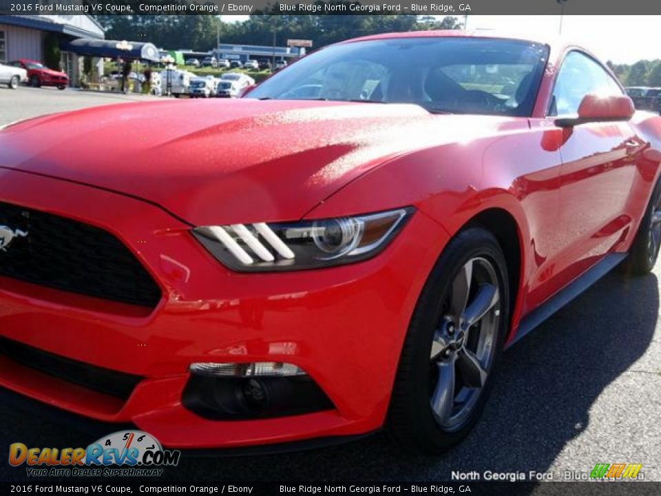 2016 Ford Mustang V6 Coupe Competition Orange / Ebony Photo #29