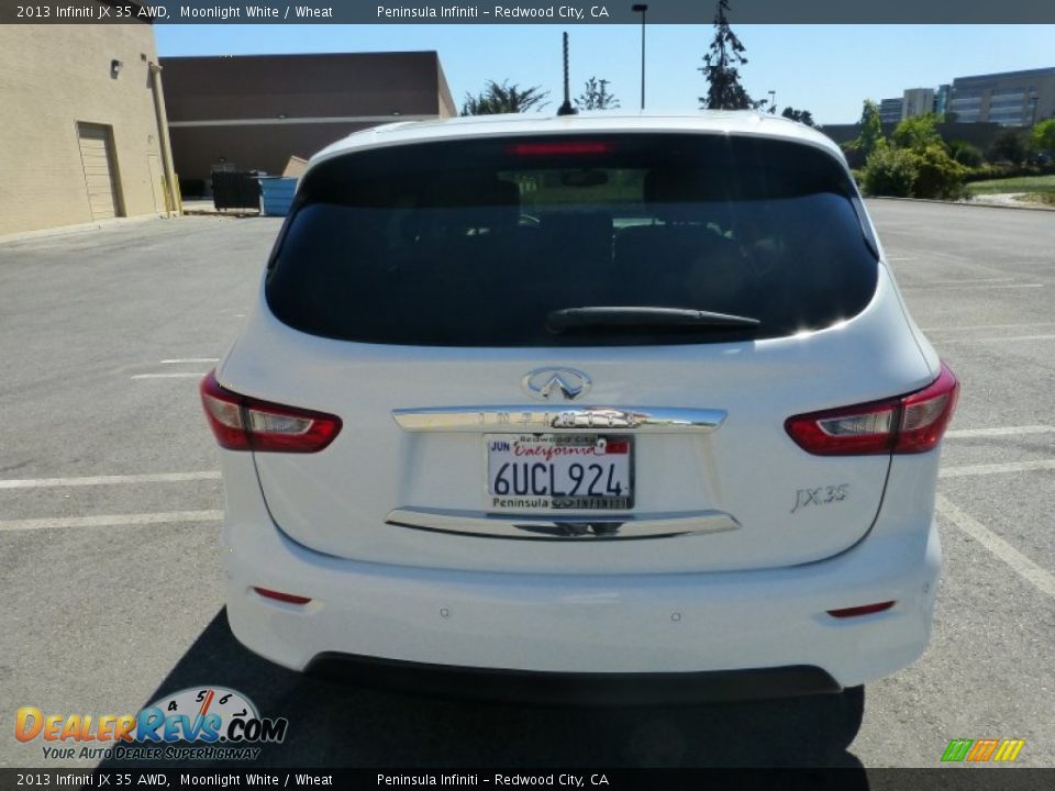 2013 Infiniti JX 35 AWD Moonlight White / Wheat Photo #4