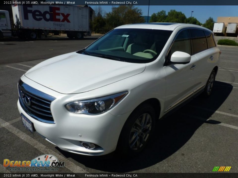 2013 Infiniti JX 35 AWD Moonlight White / Wheat Photo #13