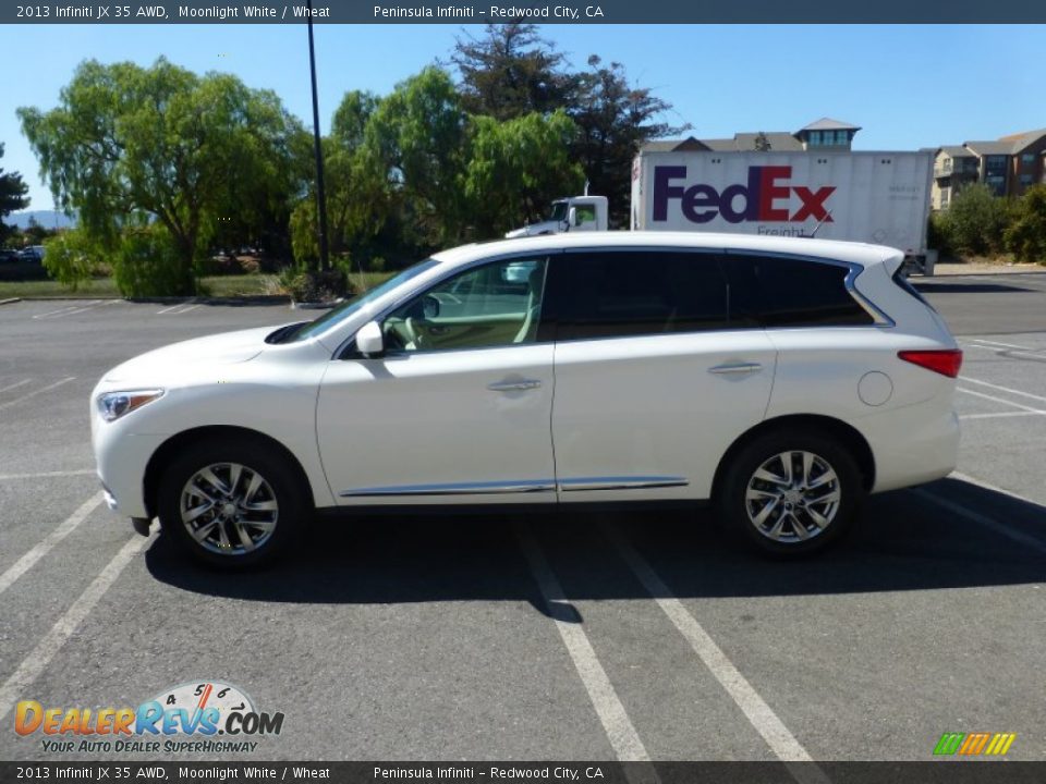 2013 Infiniti JX 35 AWD Moonlight White / Wheat Photo #14