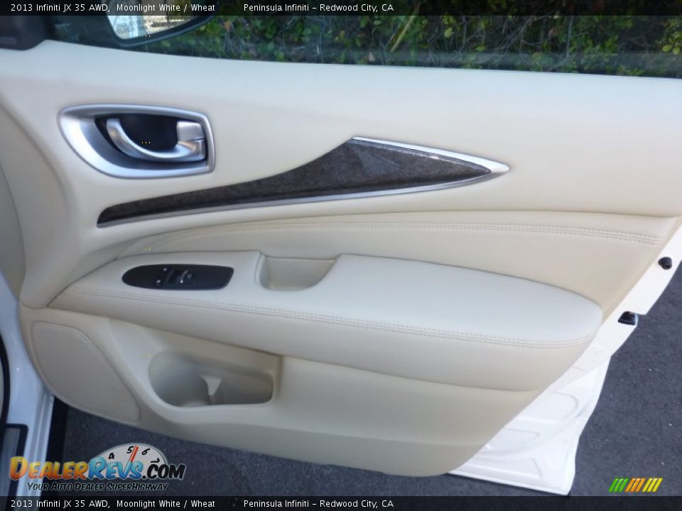 2013 Infiniti JX 35 AWD Moonlight White / Wheat Photo #25