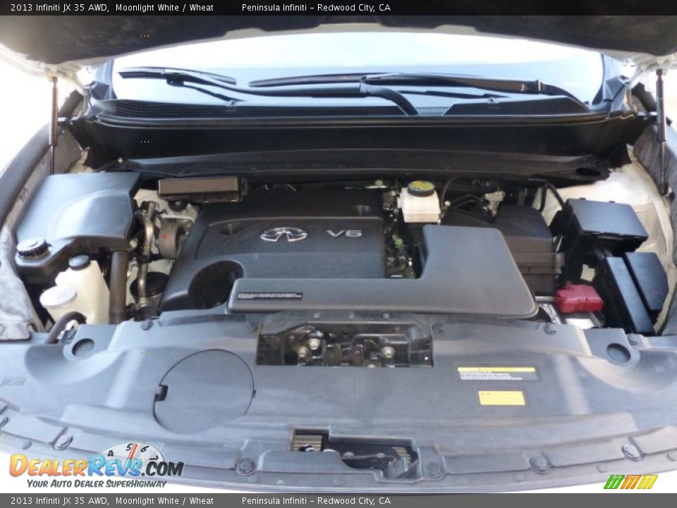 2013 Infiniti JX 35 AWD Moonlight White / Wheat Photo #27