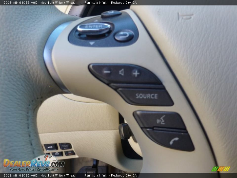 2013 Infiniti JX 35 AWD Moonlight White / Wheat Photo #29