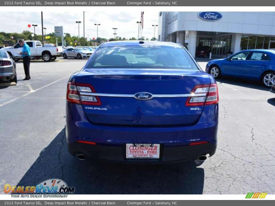 2013 Ford Taurus SEL Deep Impact Blue Metallic / Charcoal Black Photo #4