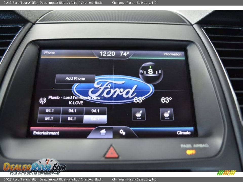 2013 Ford Taurus SEL Deep Impact Blue Metallic / Charcoal Black Photo #18