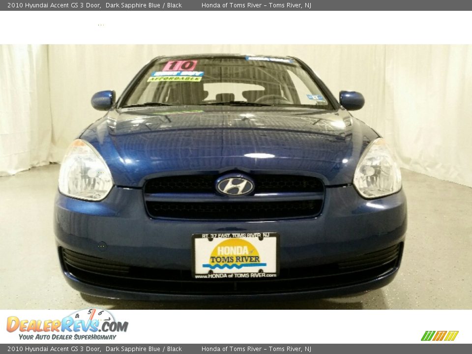 2010 Hyundai Accent GS 3 Door Dark Sapphire Blue / Black Photo #2