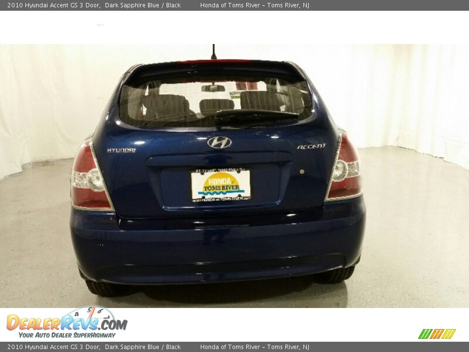2010 Hyundai Accent GS 3 Door Dark Sapphire Blue / Black Photo #12