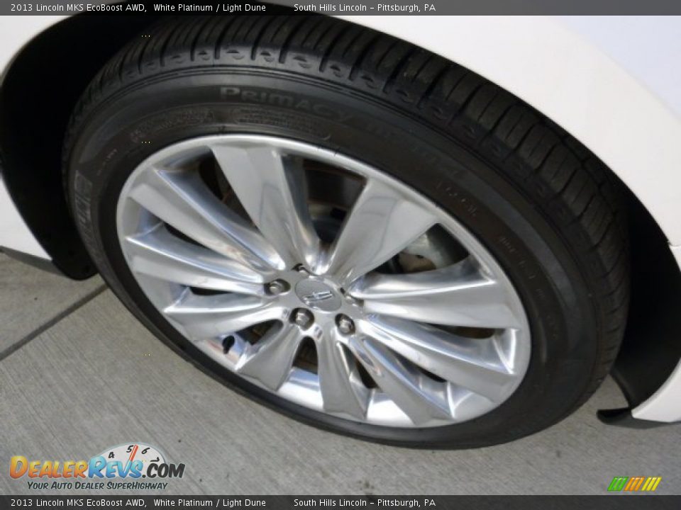 2013 Lincoln MKS EcoBoost AWD White Platinum / Light Dune Photo #9