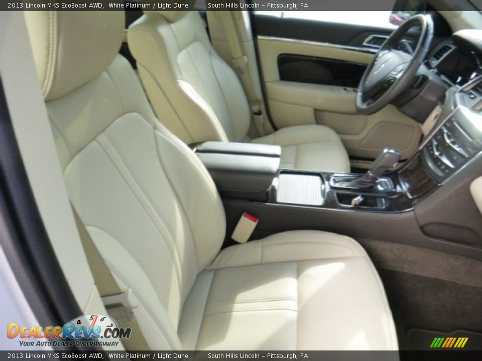 2013 Lincoln MKS EcoBoost AWD White Platinum / Light Dune Photo #10