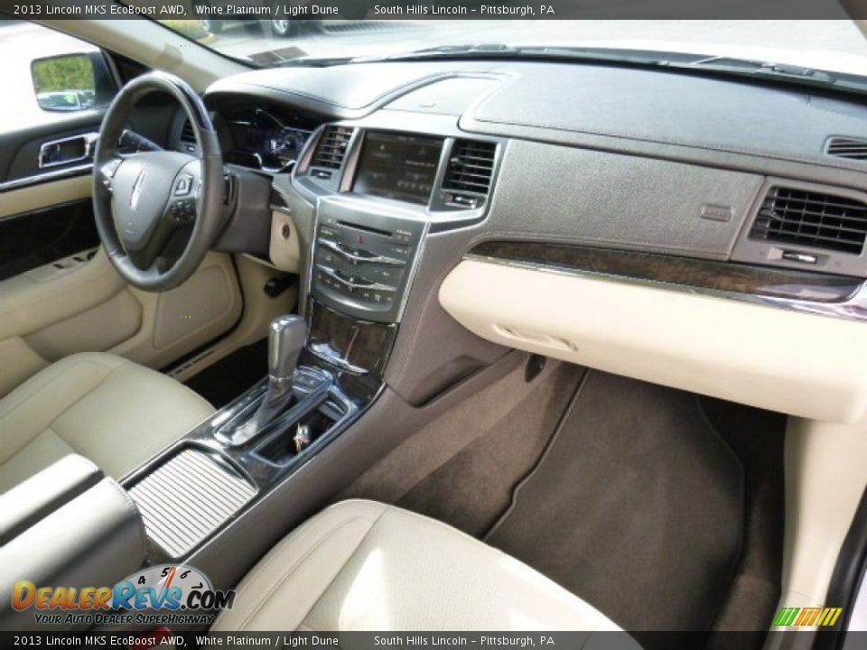 2013 Lincoln MKS EcoBoost AWD White Platinum / Light Dune Photo #11