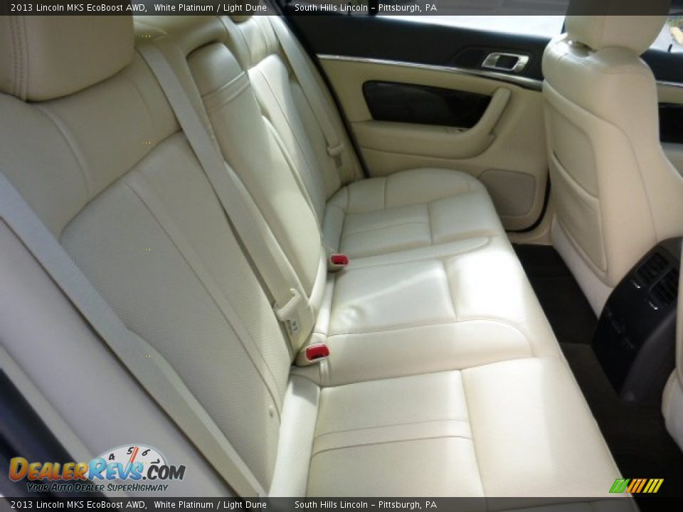 2013 Lincoln MKS EcoBoost AWD White Platinum / Light Dune Photo #14
