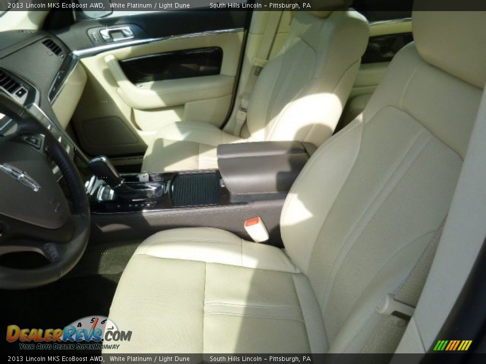 2013 Lincoln MKS EcoBoost AWD White Platinum / Light Dune Photo #15
