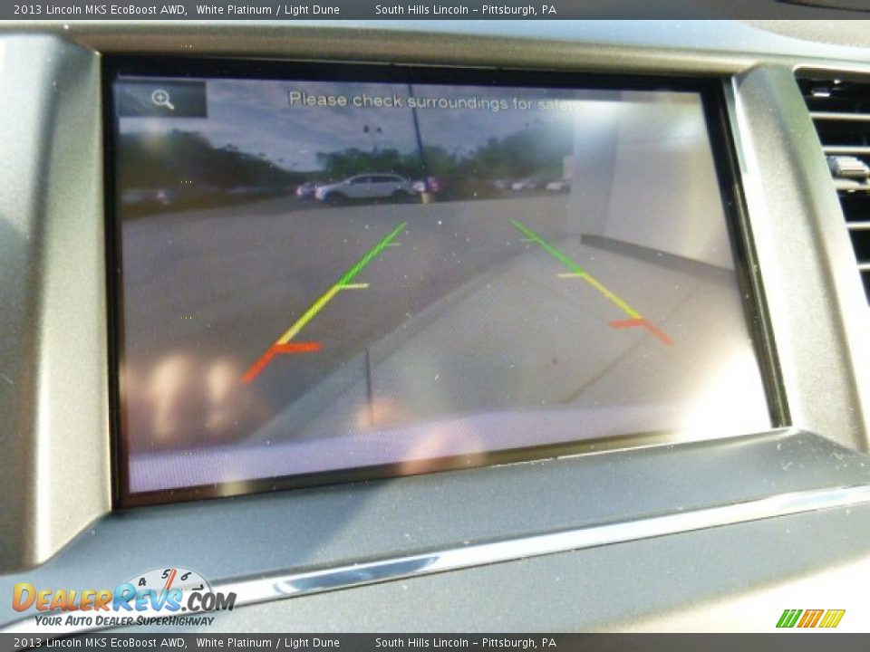 2013 Lincoln MKS EcoBoost AWD White Platinum / Light Dune Photo #25