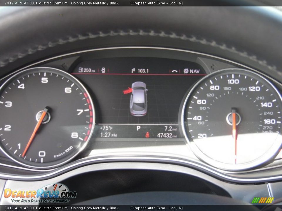2012 Audi A7 3.0T quattro Premium Oolong Grey Metallic / Black Photo #27