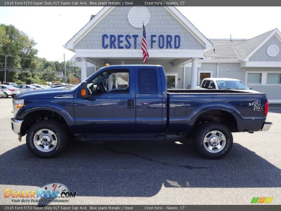2016 Ford F250 Super Duty XLT Super Cab 4x4 Blue Jeans Metallic / Steel Photo #4