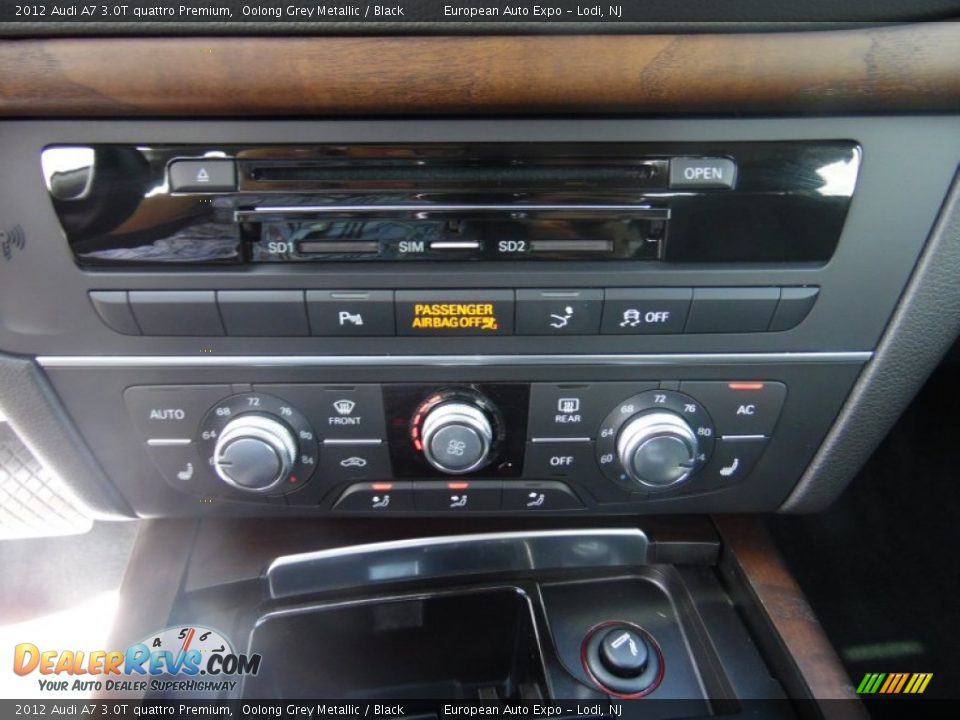 2012 Audi A7 3.0T quattro Premium Oolong Grey Metallic / Black Photo #32