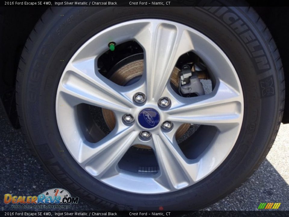 2016 Ford Escape SE 4WD Ingot Silver Metallic / Charcoal Black Photo #10