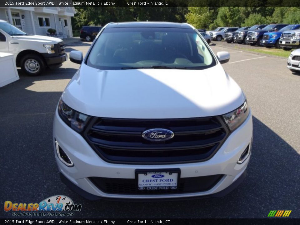 2015 Ford Edge Sport AWD White Platinum Metallic / Ebony Photo #2