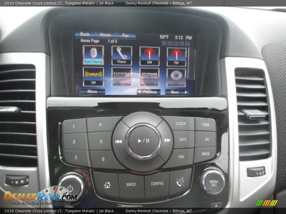 2016 Chevrolet Cruze Limited LT Tungsten Metallic / Jet Black Photo #12