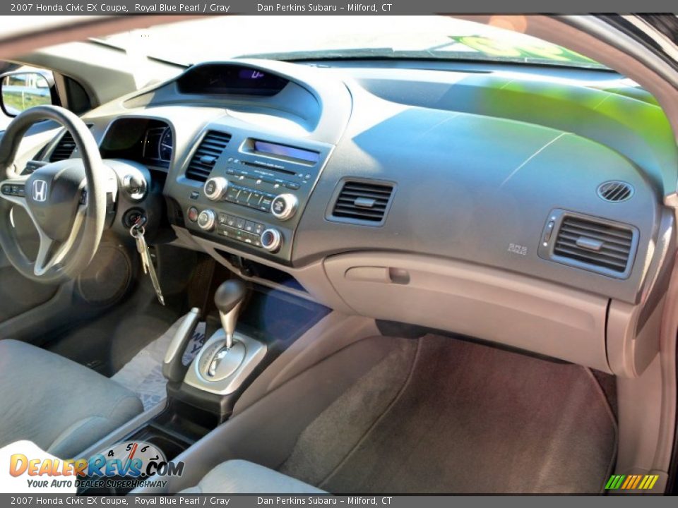 2007 Honda Civic EX Coupe Royal Blue Pearl / Gray Photo #5