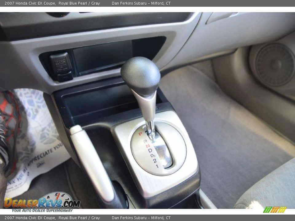 2007 Honda Civic EX Coupe Royal Blue Pearl / Gray Photo #9