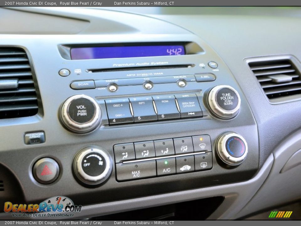 2007 Honda Civic EX Coupe Royal Blue Pearl / Gray Photo #12