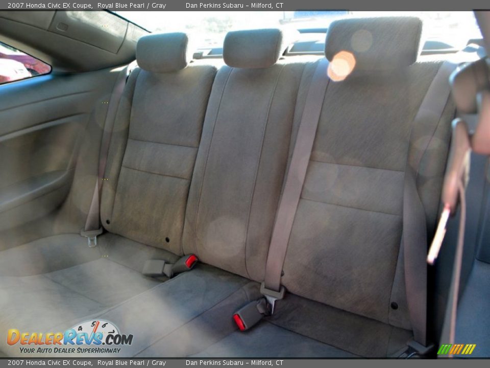 2007 Honda Civic EX Coupe Royal Blue Pearl / Gray Photo #15